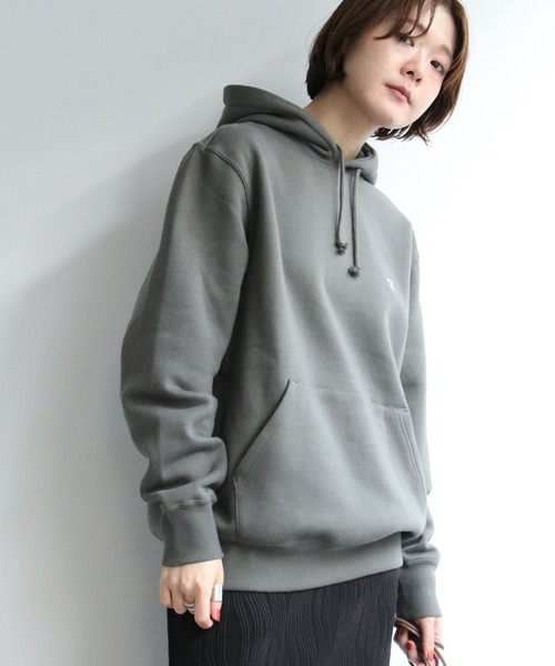 Champion（チャンピオン）の「Champion チャンピオン フーディ スウェット（パーカー・レディース・オフホワイト/ダークグレー/グレー/ダークグリーン/ブラック・L/M/LL）」の5枚目の写真
