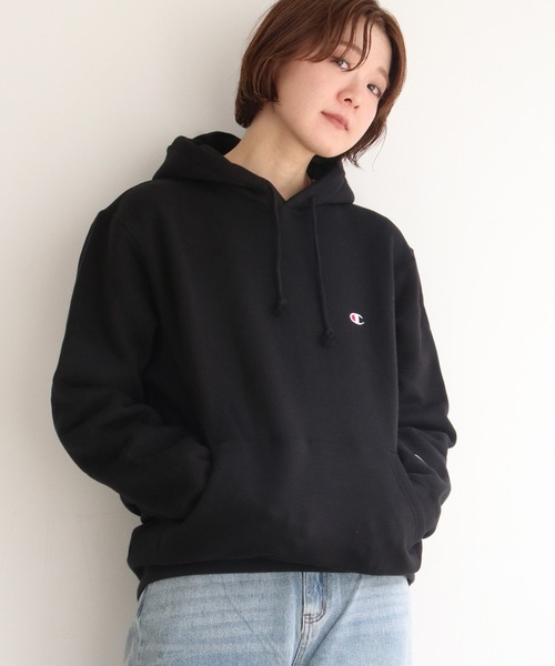 Champion（チャンピオン）の「Champion チャンピオン フーディ スウェット（パーカー・レディース・オフホワイト/ダークグレー/グレー/ダークグリーン/ブラック・L/M/LL）」の3枚目の写真