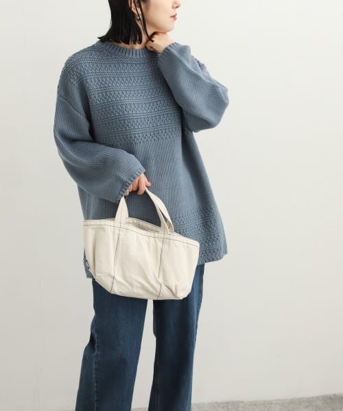 URBAN RESEARCH DOORS(アーバンリサーチドアーズ)の「柄編みヨークニット(ニット/セーター・レディース・オレンジ/オフホワイト/ブルー・MEDIUM)」の16枚目の写真