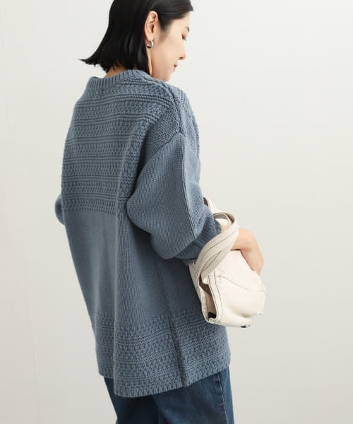 URBAN RESEARCH DOORS(アーバンリサーチドアーズ)の「柄編みヨークニット(ニット/セーター・レディース・オレンジ/オフホワイト/ブルー・MEDIUM)」の20枚目の写真