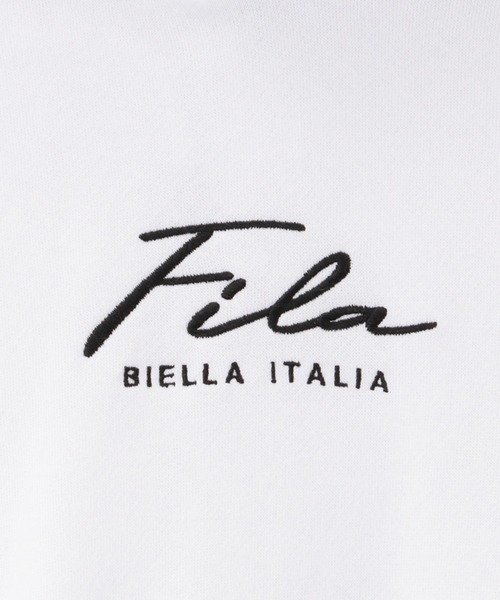 FILA（フィラ）の「FILA フィラ ポケット付き筆記体ロゴプルオーバーパーカー（パーカー・メンズ・ブラック/ホワイト/グレー/カーキ/ブルー/ネイビー・L/M/XL）」の9枚目の写真