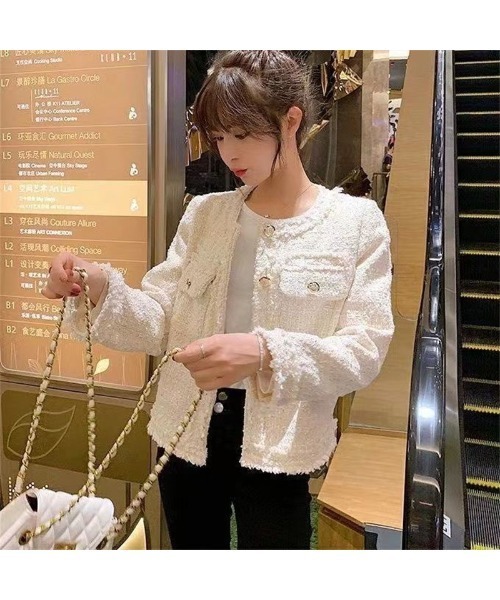 おしゃれスタ(オシャレスタ)の「カジュアルかわいいポケット付きパステルジャケット(その他アウター・レディース・ホワイト/サックスブルー・L/XL/S/M)」の5枚目の写真