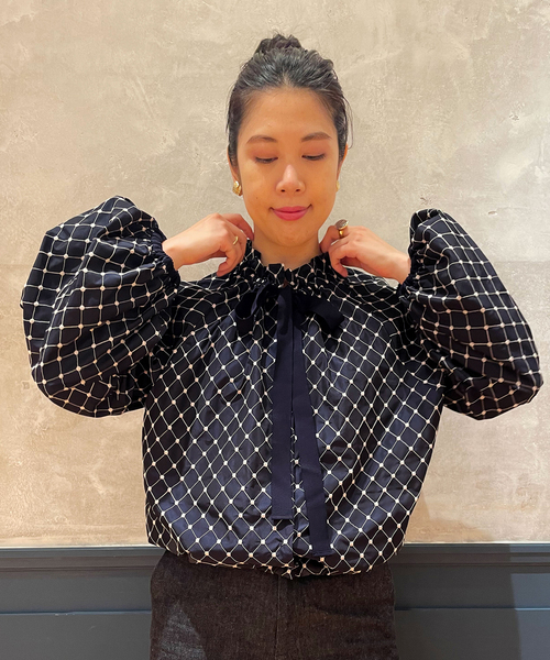IENA LA BOUCLE ドットエンブロイダリーブラウス