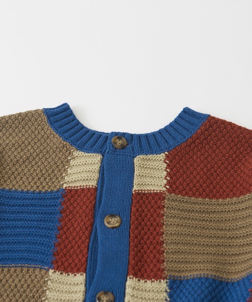 CUBE SUGAR(キューブシュガー)の「ジャガードブロッキング前後着ニットカーディガン(カーディガン/ボレロ・レディース・ヘザーチャコール/ブルー/ネイビー・M)」の14枚目の写真