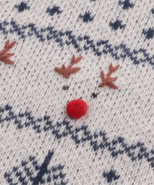 BREEZE（ブリーズ）の「ノルディックニットカバーオール（ロンパース・キッズ・グリーン/アイボリー/エメラルド・70/80）」の6枚目の写真