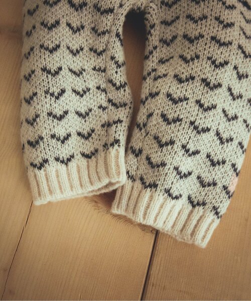 BREEZE（ブリーズ）の「ノルディックニットカバーオール（ロンパース・キッズ・グリーン/アイボリー/エメラルド・70/80）」の8枚目の写真