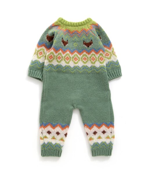 BREEZE（ブリーズ）の「ノルディックニットカバーオール（ロンパース・キッズ・グリーン/アイボリー/エメラルド・70/80）」の10枚目の写真