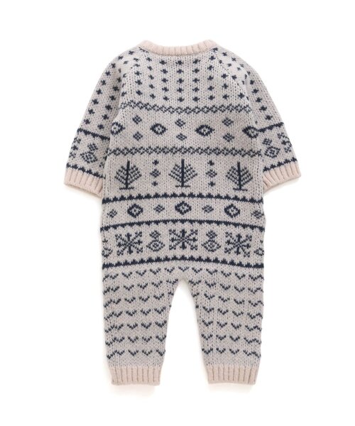 BREEZE（ブリーズ）の「ノルディックニットカバーオール（ロンパース・キッズ・グリーン/アイボリー/エメラルド・70/80）」の11枚目の写真