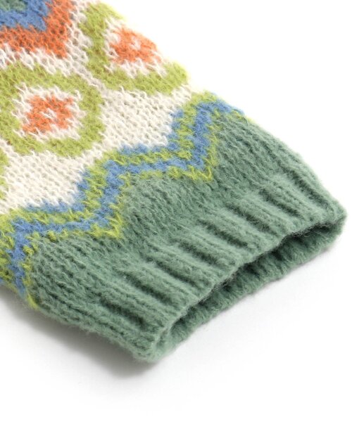 BREEZE（ブリーズ）の「ノルディックニットカバーオール（ロンパース・キッズ・グリーン/アイボリー/エメラルド・70/80）」の15枚目の写真