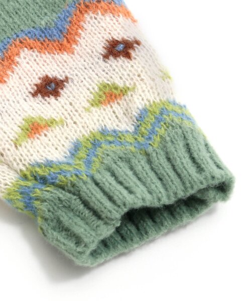 BREEZE（ブリーズ）の「ノルディックニットカバーオール（ロンパース・キッズ・グリーン/アイボリー/エメラルド・70/80）」の17枚目の写真