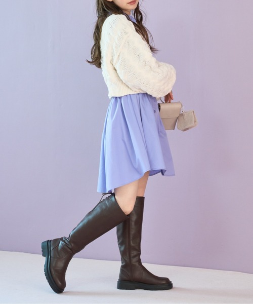 OLIVE des OLIVE（オリーブデオリーブ）の「ぽこぽこカーディガン（カーディガン/ボレロ・レディース・ブラック/オフホワイト/ベージュ・FREE）」の5枚目の写真