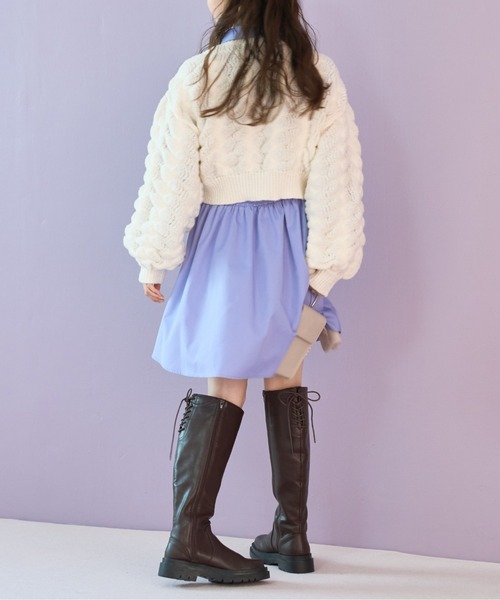 OLIVE des OLIVE（オリーブデオリーブ）の「ぽこぽこカーディガン（カーディガン/ボレロ・レディース・ブラック/オフホワイト/ベージュ・FREE）」の6枚目の写真