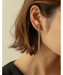 Re:EDIT | [神山まりあさん着用]シンプルロングチェーンイヤリング(イヤリング)