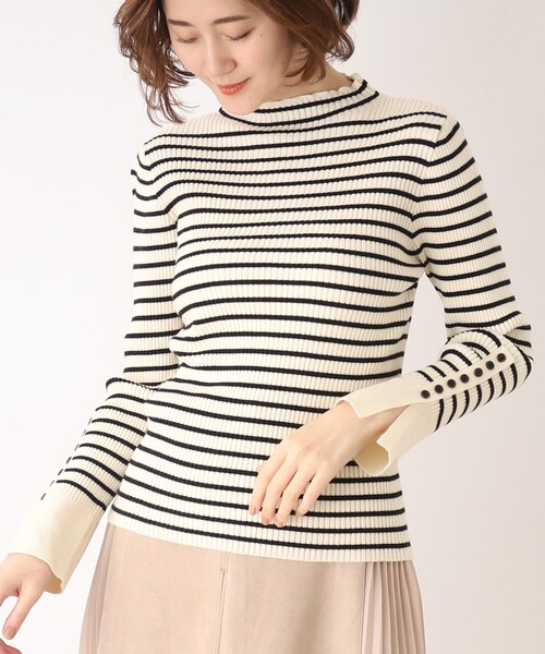 grove（グローブ）の「◆着回し力自由自在!クラシカルリブプルオーバー（ニット/セーター・レディース・ライトブルー/アイボリー/アイボリー系2・02/03/01/05/04）」の3枚目の写真