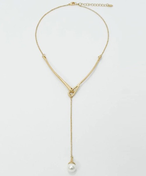 GOLDY（ゴールディ）の「【GOLDY】フローイング パール "Y"シェイプ ネックレス / 3220904（ネックレス・レディース・ゴールド/ゴールド系その他2/シルバー系その他/シルバー・FREE）」の7枚目の写真