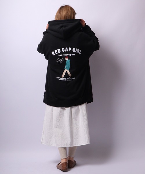 Red Cap Girl(レッドキャプガール)の「Red Cap Girl TC裏毛 RCGフロッキープリント フルジップ ルーズパーカー(パーカー・メンズ・ブルー/アッシュグレー/ホワイト/ブラック・L/M)」の22枚目の写真