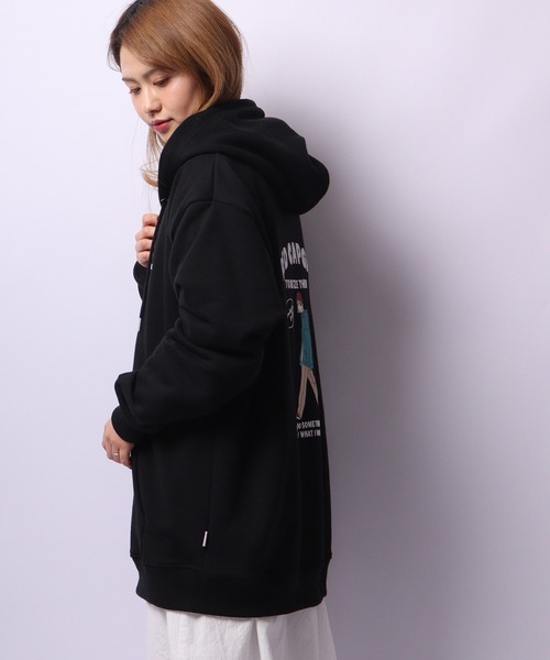 Red Cap Girl(レッドキャプガール)の「Red Cap Girl TC裏毛 RCGフロッキープリント フルジップ ルーズパーカー(パーカー・メンズ・ブルー/アッシュグレー/ホワイト/ブラック・L/M)」の19枚目の写真