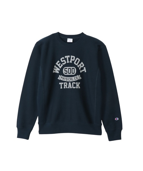 Champion（チャンピオン）の「【Champion/チャンピオン】メンズ リバースウィーブ(R) クルーネックスウェットシャツ（スウェット・メンズ・ダークブラック/サックスブルー/ネイビー/オレンジ系その他/グレー/ホワイト・X-LARGE/LARGE/MEDIUM）」の4枚目の写真