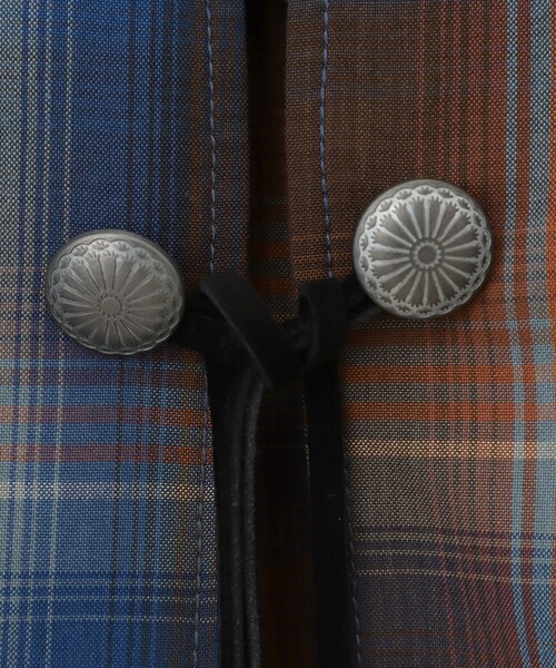 PENDLETON（ペンドルトン）の「PENDLETON × BEAMS LIGHTS / 別注 ノーカラー ジャケット（ノーカラージャケット・メンズ・ブルー/ベージュ・S/M/L）」の5枚目の写真