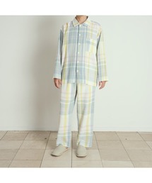 KID BLUE | キッドブルー -23Ｗガーゼチェック -【メンズ】長袖パジャマ -MNUK521 -kidblue(ルームウェア/パジャマ)