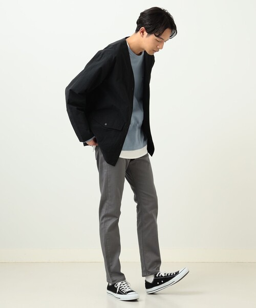 BEAMS HEART(ビームスハート)の「BEAMS HEART / サテン スキニーパンツ(その他パンツ・メンズ・ネイビー/ブラック/オリーブ/ベージュ/グレー・MEDIUM/SMALL/LARGE)」の6枚目の写真