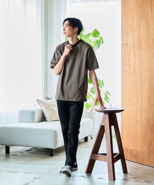 BEAMS HEART(ビームスハート)の「BEAMS HEART / サテン スキニーパンツ(その他パンツ・メンズ・ネイビー/ブラック/オリーブ/ベージュ/グレー・MEDIUM/SMALL/LARGE)」の10枚目の写真