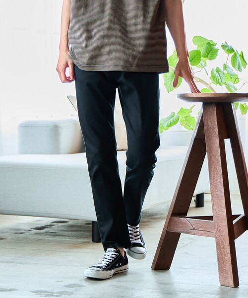 BEAMS HEART(ビームスハート)の「BEAMS HEART / サテン スキニーパンツ(その他パンツ・メンズ・ネイビー/ブラック/オリーブ/ベージュ/グレー・MEDIUM/SMALL/LARGE)」の12枚目の写真