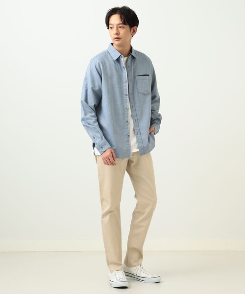 BEAMS HEART(ビームスハート)の「BEAMS HEART / サテン スキニーパンツ(その他パンツ・メンズ・ネイビー/ブラック/オリーブ/ベージュ/グレー・MEDIUM/SMALL/LARGE)」の22枚目の写真