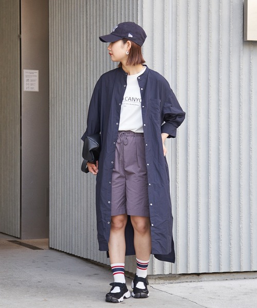 CIAOPANIC TYPY（チャオパニックティピー）の「【GRAND CANYON】撥水キャンプシャツワンピ（シャツワンピース・レディース・ネイビー/アイボリー・ONE SIZE）」の10枚目の写真