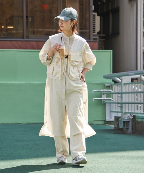 CIAOPANIC TYPY（チャオパニックティピー）の「【GRAND CANYON】撥水キャンプシャツワンピ（シャツワンピース・レディース・ネイビー/アイボリー・ONE SIZE）」の7枚目の写真