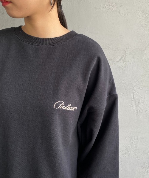 PENDLETON（ペンドルトン）の「[PENDLETON/ペンドルトン] 別注 ネイティブ柄バックプリント ショートスリーブスウェット（スウェット・レディース・オフホワイト/グレー/ブラック・S/M/L/XL）」の19枚目の写真