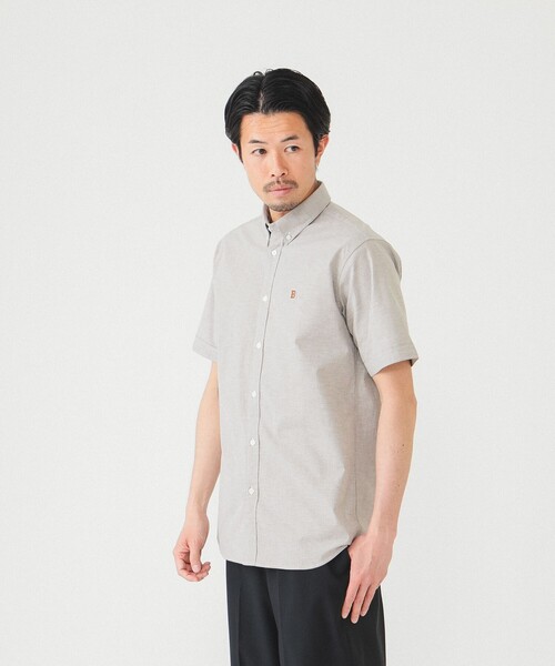 BEAMS（ビームス）の「BEAMS / ワンポイント ストレッチ ボタンダウン シャツ（シャツ/ブラウス・メンズ・ホワイト/ネイビー/ブラウン・XL/S/L/M）」の7枚目の写真