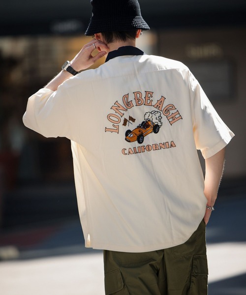 RAGEBLUE(レイジブルー)の「バックデザイン/ボーリングシャツ(シャツ/ブラウス・メンズ・ホワイト/ブラック/グリーン・MEDIUM/LARGE)」の13枚目の写真