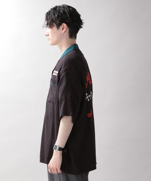 RAGEBLUE(レイジブルー)の「バックデザイン/ボーリングシャツ(シャツ/ブラウス・メンズ・ホワイト/ブラック/グリーン・MEDIUM/LARGE)」の11枚目の写真