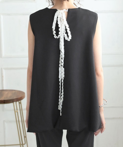 DONOBAN（ドノバン）の「バルーントップス（Tシャツ/カットソー・レディース・ホワイト×ブラック/ブルー系その他/ブラック×ホワイト・F）」の17枚目の写真