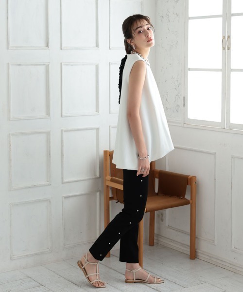 DONOBAN（ドノバン）の「バルーントップス（Tシャツ/カットソー・レディース・ホワイト×ブラック/ブルー系その他/ブラック×ホワイト・F）」の6枚目の写真