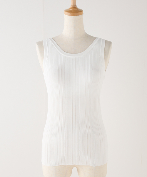 Noble（ノーブル）の「【ADAWAS】 PLEATED STITCH タンクトップ（タンクトップ・レディース・グリーン/ホワイト/ブラック・FREE）」の2枚目の写真