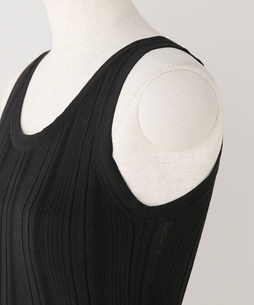 Noble（ノーブル）の「【ADAWAS】 PLEATED STITCH タンクトップ（タンクトップ・レディース・グリーン/ホワイト/ブラック・FREE）」の6枚目の写真