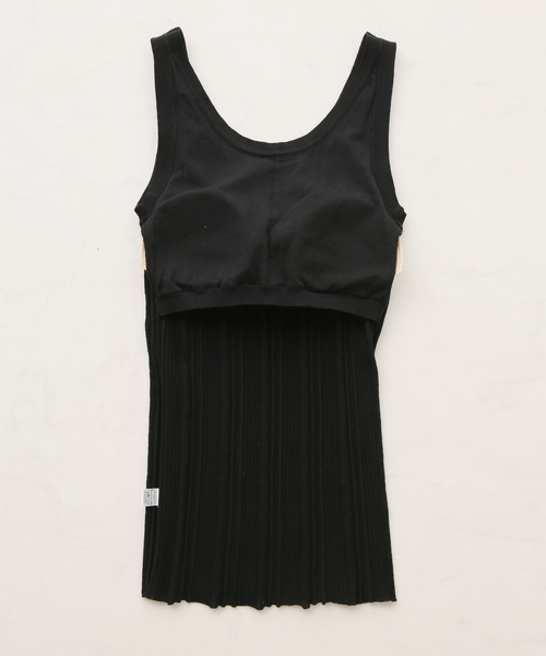 Noble（ノーブル）の「【ADAWAS】 PLEATED STITCH タンクトップ（タンクトップ・レディース・グリーン/ホワイト/ブラック・FREE）」の8枚目の写真