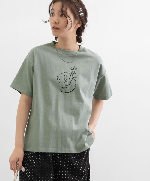 POU DOU DOU（プードゥドゥ）の「アニマルチェーンステッチTee