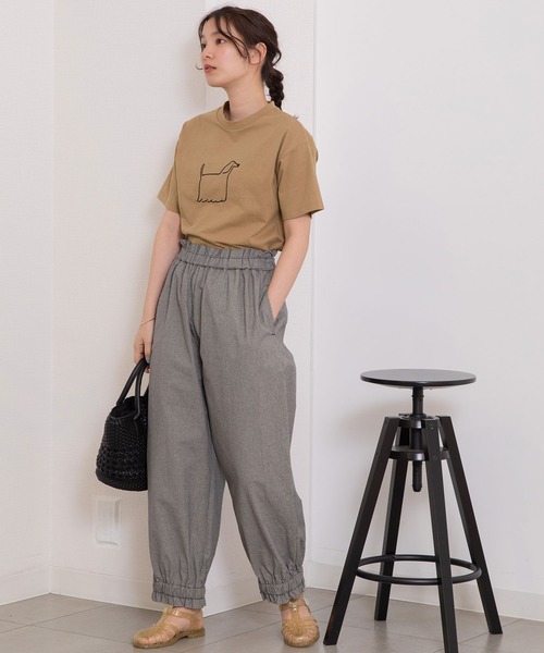 POU DOU DOU（プードゥドゥ）の「アニマルチェーンステッチTee（Tシャツ/カットソー・レディース・オフホワイト/ライトブルー/ベージュ/ホワイト/スミクロ/アイボリー・3）」の19枚目の写真