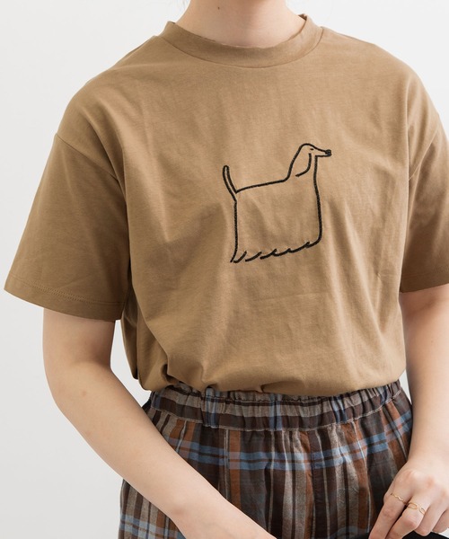 POU DOU DOU（プードゥドゥ）の「アニマルチェーンステッチTee（Tシャツ/カットソー・レディース・オフホワイト/ライトブルー/ベージュ/ホワイト/スミクロ/アイボリー・3）」の20枚目の写真