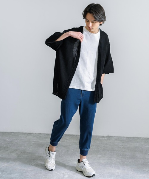 Rocky Monroe(ロッキーモンロー)の「ストレッチデニムクロップドジョガーパンツ(デニムパンツ・メンズ・サックスブルー/ワンウォッシュ/ブルー・S/M/L/XL/XXL)」の17枚目の写真