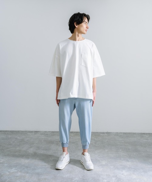 Rocky Monroe(ロッキーモンロー)の「ストレッチデニムクロップドジョガーパンツ(デニムパンツ・メンズ・サックスブルー/ワンウォッシュ/ブルー・S/M/L/XL/XXL)」の22枚目の写真