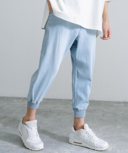 Rocky Monroe(ロッキーモンロー)の「ストレッチデニムクロップドジョガーパンツ(デニムパンツ・メンズ・サックスブルー/ワンウォッシュ/ブルー・S/M/L/XL/XXL)」の4枚目の写真