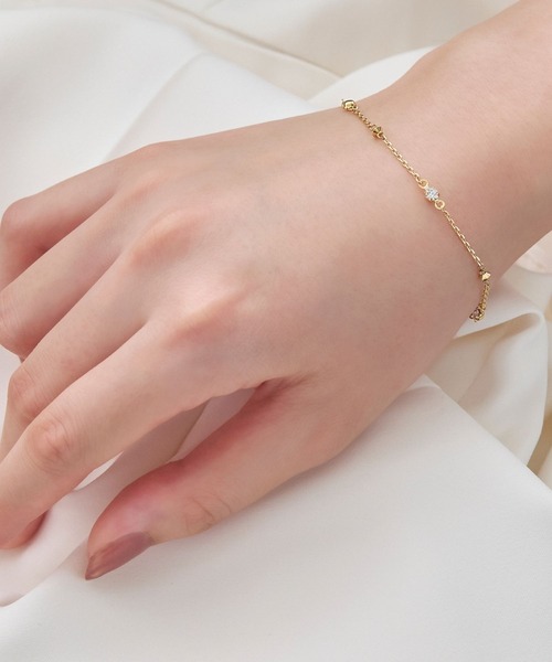 Phoebe(フィービィー)の「スキップグリッターブレスレット(ブレスレット・レディース・ピンクゴールド/イエローゴールド・FREE)」の2枚目の写真