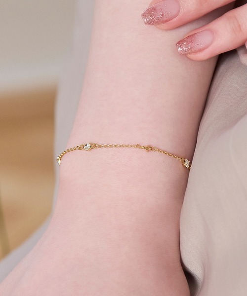 Phoebe(フィービィー)の「スキップグリッターブレスレット(ブレスレット・レディース・ピンクゴールド/イエローゴールド・FREE)」の5枚目の写真