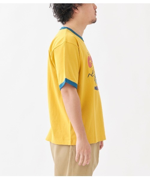RUGGEDWORKS(ラゲッドワークス)の「Coleman【コールマン】ユニセックス Campfield view Ringer/Tshirt(Tシャツ/カットソー・メンズ・ホワイト/ネイビー/イエロー・M/L/XL)」の13枚目の写真