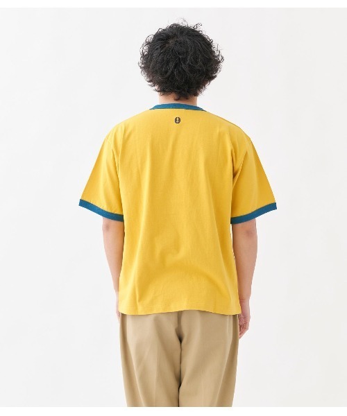 RUGGEDWORKS(ラゲッドワークス)の「Coleman【コールマン】ユニセックス Campfield view Ringer/Tshirt(Tシャツ/カットソー・メンズ・ホワイト/ネイビー/イエロー・M/L/XL)」の7枚目の写真