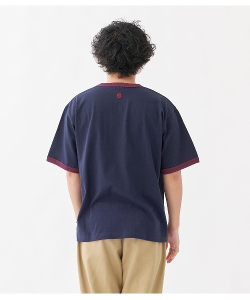 RUGGEDWORKS(ラゲッドワークス)の「Coleman【コールマン】ユニセックス Campfield view Ringer/Tshirt(Tシャツ/カットソー・メンズ・ホワイト/ネイビー/イエロー・M/L/XL)」の5枚目の写真